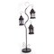 Contemporary Home Living 51.25" Midnight Black Swirling Triple Lantern Tree